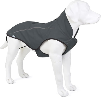 Dog Raincoat, Adjustable Waterproof Reflective Rain Jacket for Small Medium Large Dogs, Lightweight Breathable Pet Rain Coat with Leash Hole(Blue,M Chest 26-32")