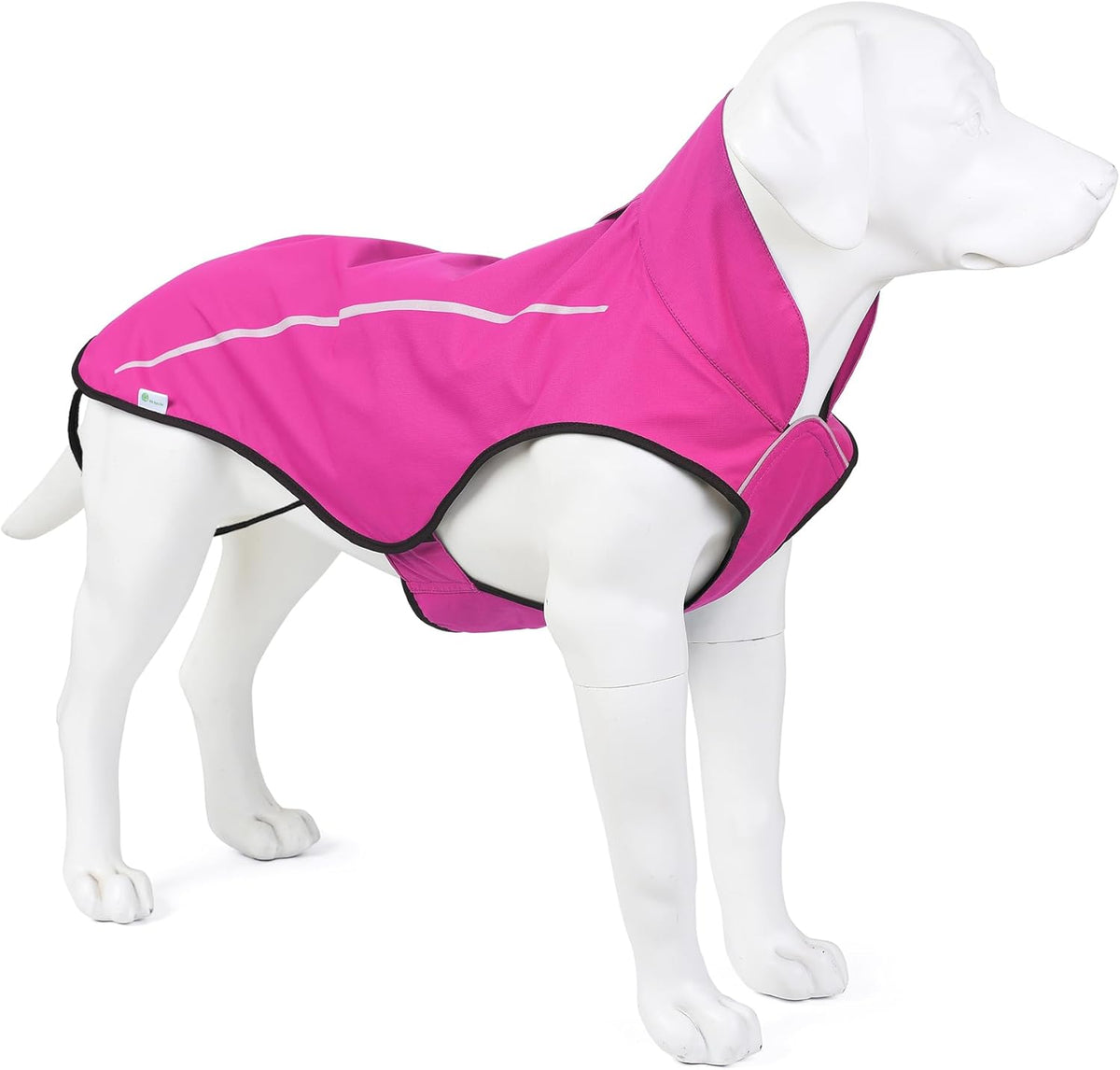 Dog Raincoat, Adjustable Waterproof Reflective Rain Jacket for Small Medium Large Dogs, Lightweight Breathable Pet Rain Coat with Leash Hole(Blue,M Chest 26-32")