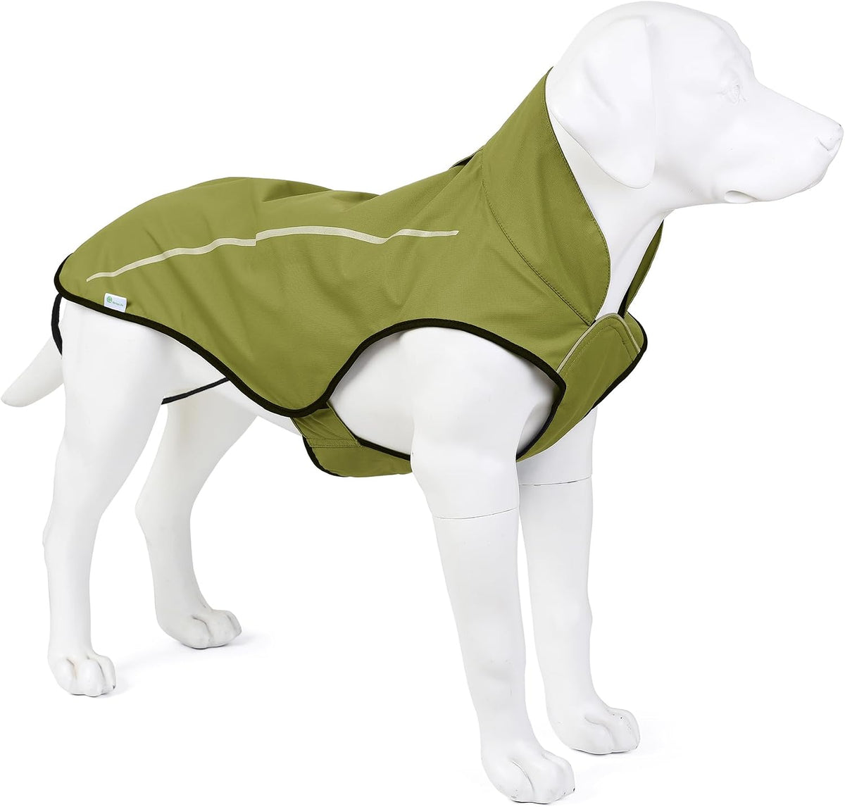 Dog Raincoat, Adjustable Waterproof Reflective Rain Jacket for Small Medium Large Dogs, Lightweight Breathable Pet Rain Coat with Leash Hole(Blue,M Chest 26-32")