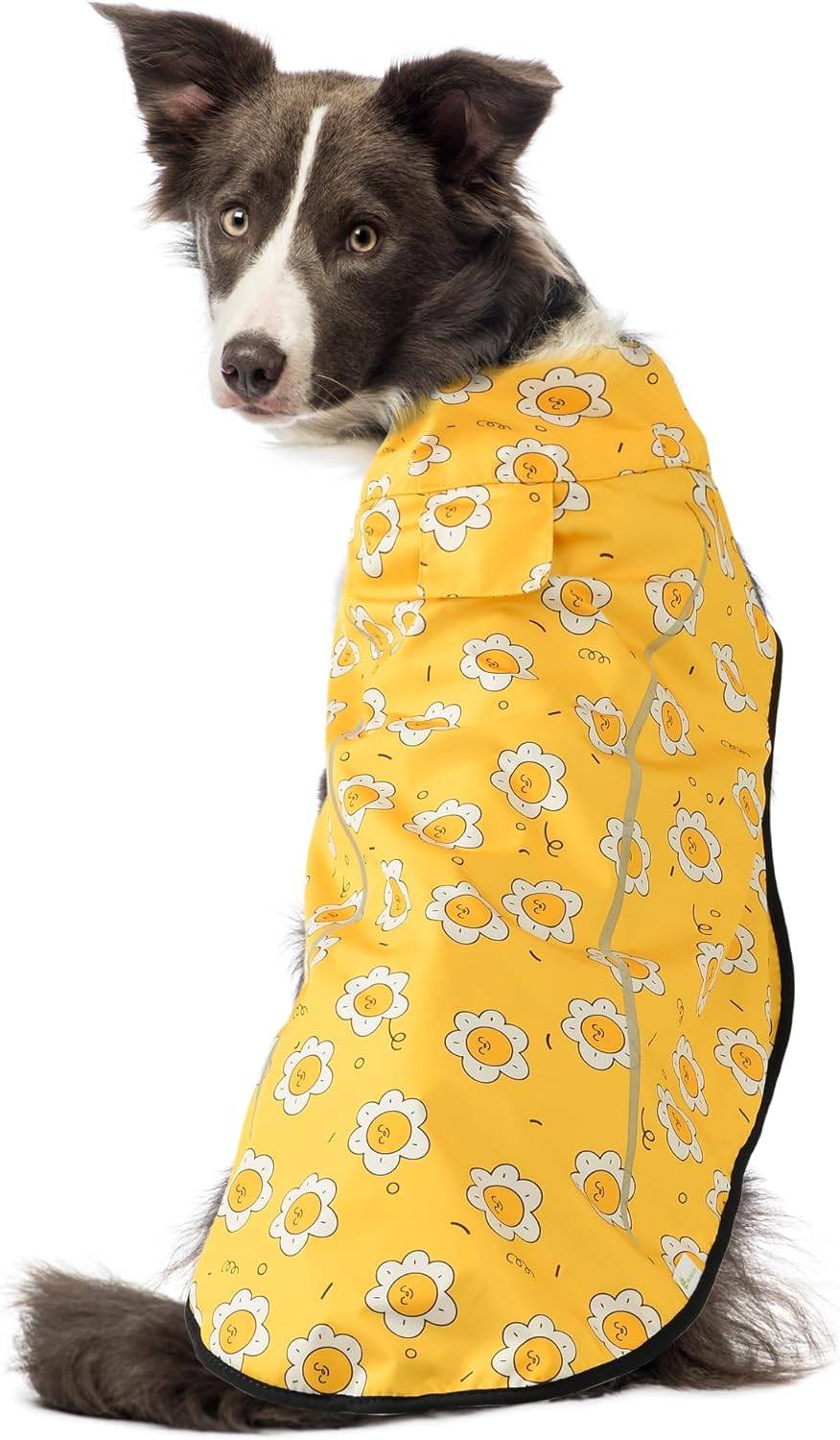 Dog Raincoat, Adjustable Waterproof Reflective Rain Jacket for Small Medium Large Dogs, Lightweight Breathable Pet Rain Coat with Leash Hole(Blue,M Chest 26-32")