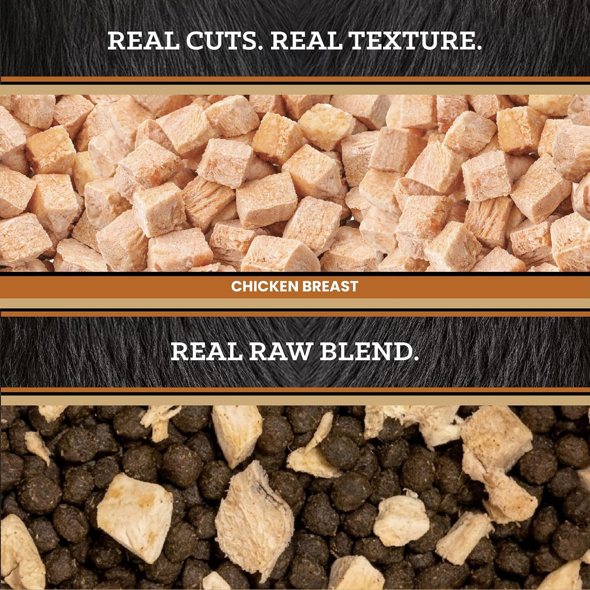 Raw Kibble Blend - Farm Chicken Freeze-Dried Dry Dog Food, 4 lb