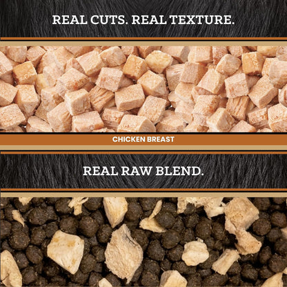 Raw Kibble Blend - Farm Chicken Freeze-Dried Dry Dog Food, 4 lb