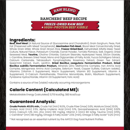 Raw Kibble Blend - Farm Chicken Freeze-Dried Dry Dog Food, 4 lb