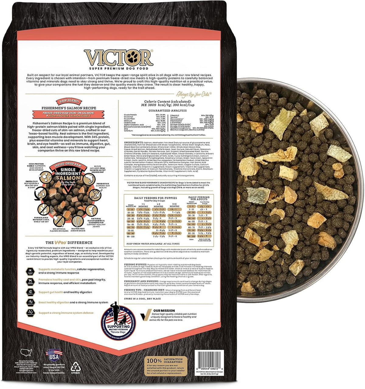Raw Kibble Blend - Farm Chicken Freeze-Dried Dry Dog Food, 4 lb