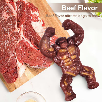 Indestructible Dog Toys for Aggressive Chewers, Extreme Tough Toys for Large Dogs, Real Beef Flavored, Dog Bone for Medium/Large Dogs Breed, Gifts for Dogs