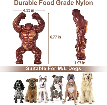 Indestructible Dog Toys for Aggressive Chewers, Extreme Tough Toys for Large Dogs, Real Beef Flavored, Dog Bone for Medium/Large Dogs Breed, Gifts for Dogs