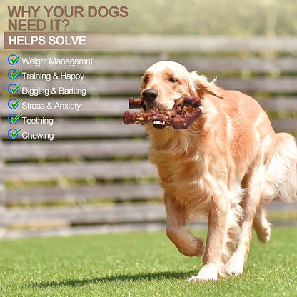 Indestructible Dog Toys for Aggressive Chewers, Extreme Tough Toys for Large Dogs, Real Beef Flavored, Dog Bone for Medium/Large Dogs Breed, Gifts for Dogs