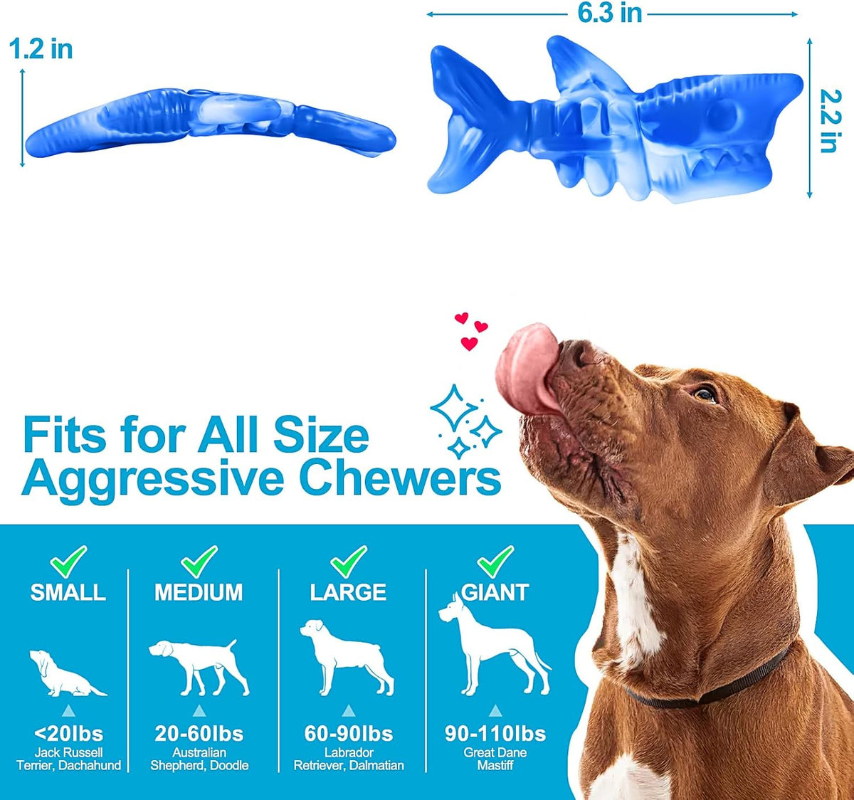 Indestructible Dog Toys for Aggressive Chewers, Extreme Tough Toys for Large Dogs, Real Beef Flavored, Dog Bone for Medium/Large Dogs Breed, Gifts for Dogs
