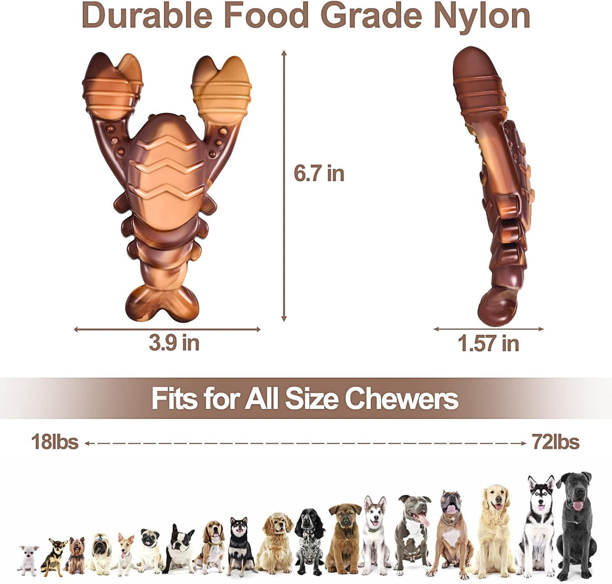 Indestructible Dog Toys for Aggressive Chewers, Extreme Tough Toys for Large Dogs, Real Beef Flavored, Dog Bone for Medium/Large Dogs Breed, Gifts for Dogs