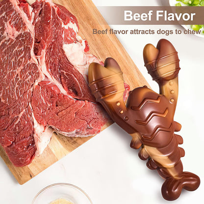 Indestructible Dog Toys for Aggressive Chewers, Extreme Tough Toys for Large Dogs, Real Beef Flavored, Dog Bone for Medium/Large Dogs Breed, Gifts for Dogs