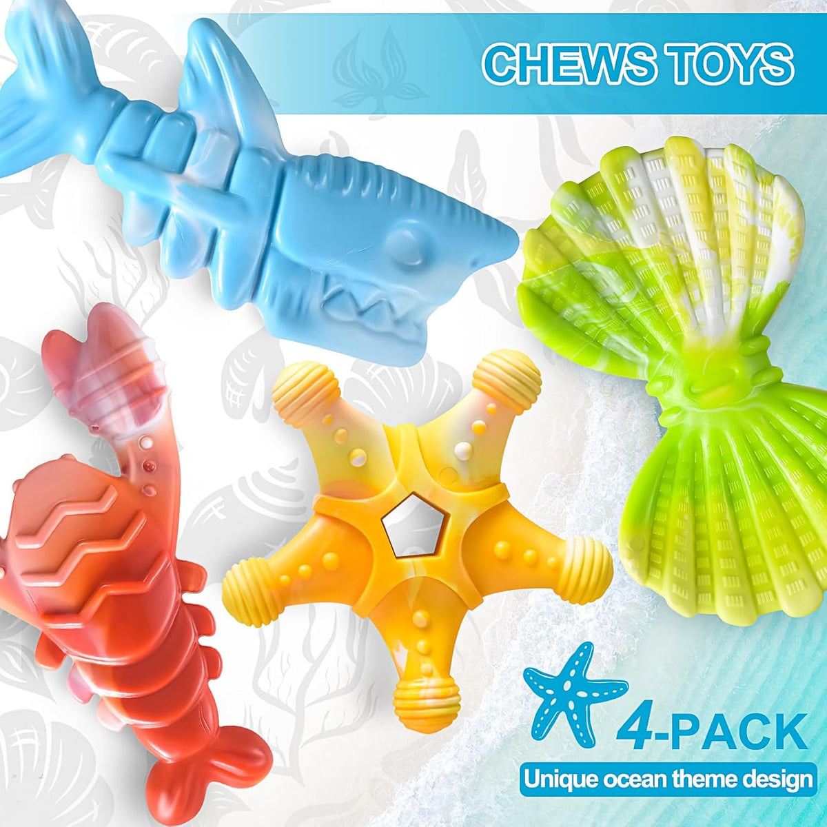 Indestructible Dog Toys for Aggressive Chewers, Extreme Tough Toys for Large Dogs, Real Beef Flavored, Dog Bone for Medium/Large Dogs Breed, Gifts for Dogs