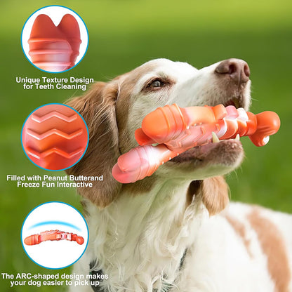 Indestructible Dog Toys for Aggressive Chewers, Extreme Tough Toys for Large Dogs, Real Beef Flavored, Dog Bone for Medium/Large Dogs Breed, Gifts for Dogs
