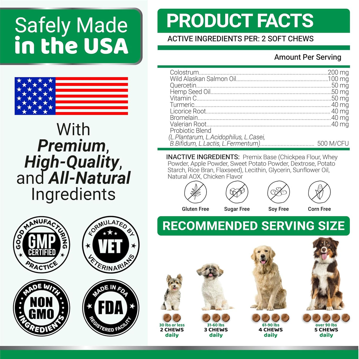 Dog Allergy Chews for Itchy Skin - 240 Treats - Anti-Itch Immune Relief