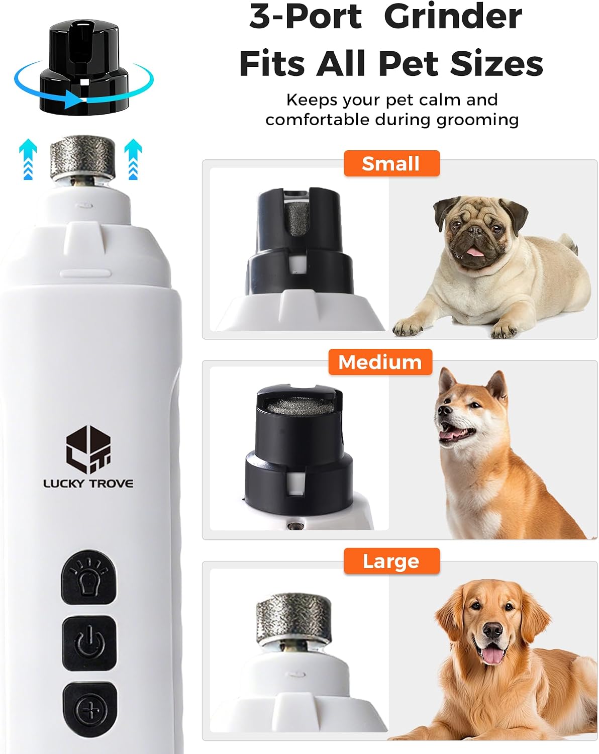 2026 New Silent Dog Nail Grinder, Brushless Motor Drive 40db Ultra-Quiet