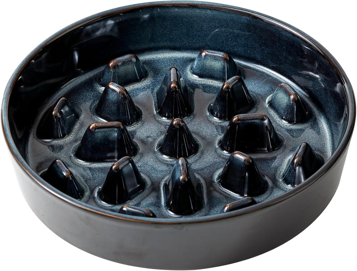 Raised Slow Feeder Dog Bowls, Elevated Dog Bowls Slow Feeder Set