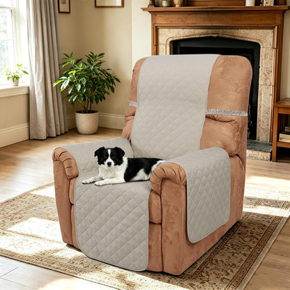 Reversible Sofa Cover for 3 Cushion, Chocolate/Beige