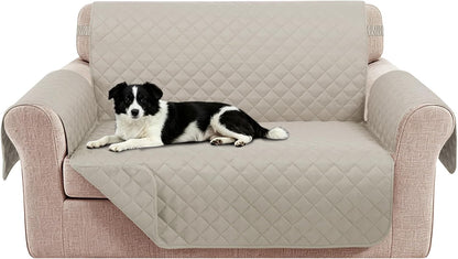 Reversible Sofa Cover for 3 Cushion, Chocolate/Beige