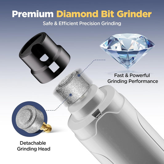Dog Nail Grinder Upgraded - Professional 2-Speed Super Quiet and Low Vibration Electric Pet Nail Grinder with LED Lights - Painless Paws Grooming & Smoothing for Small to Large Dogs