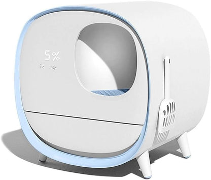 Dog Potty Training Toilet ﻿ Intelligent Deodorant Litter Box, Fully Enclosed Automatic Drawer Cat Toilet, Large Supplies Pan (Pink)(Blue)