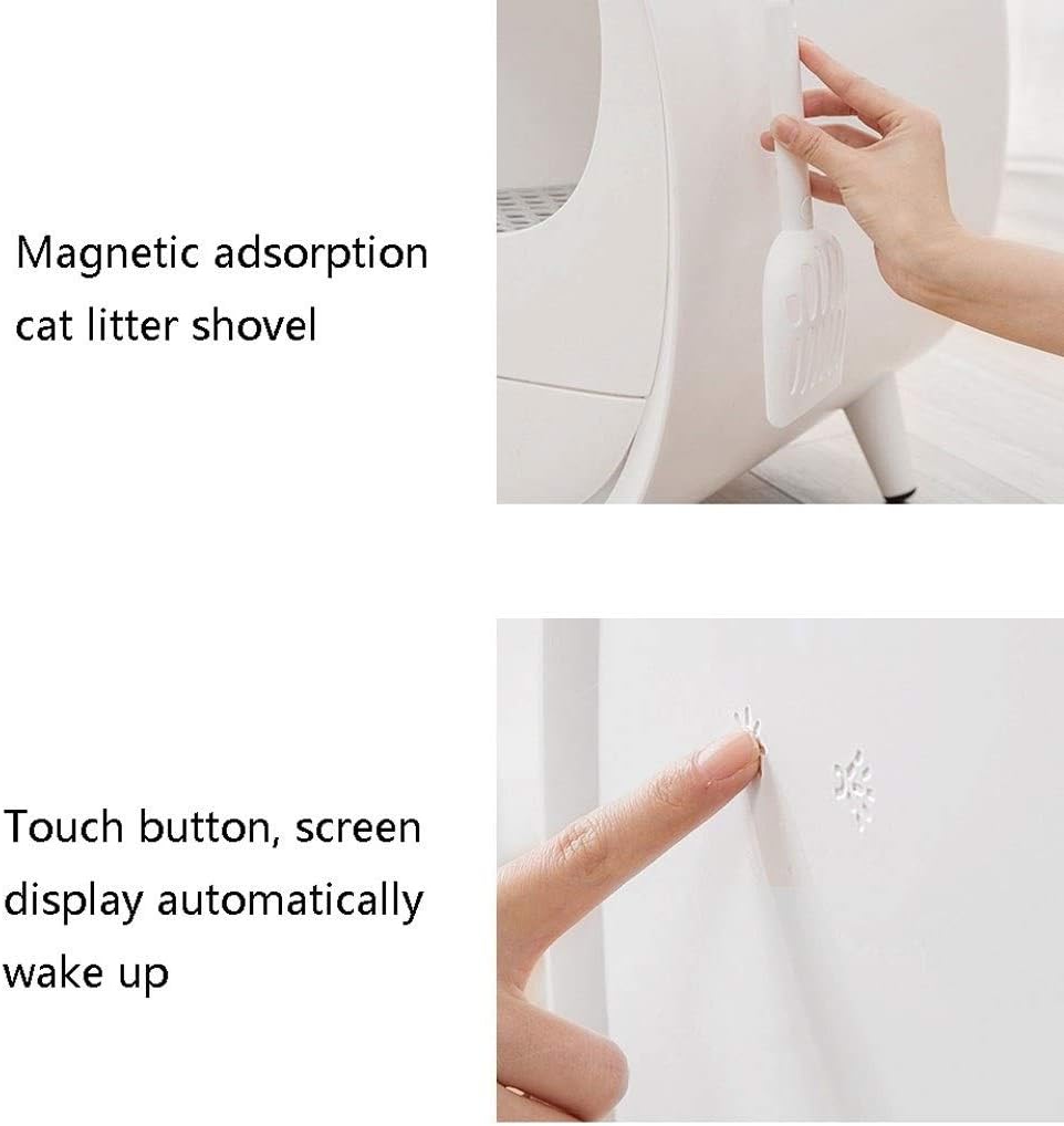 Dog Potty Training Toilet ﻿ Intelligent Deodorant Litter Box, Fully Enclosed Automatic Drawer Cat Toilet, Large Supplies Pan (Pink)(Blue)