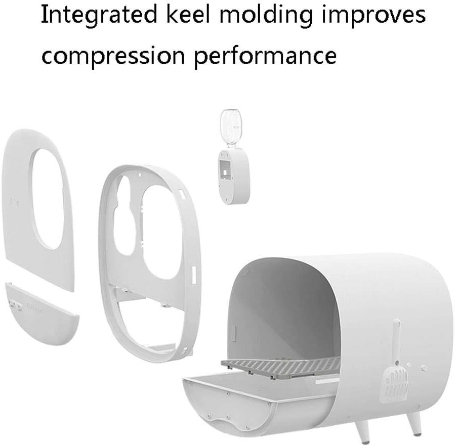 Dog Potty Training Toilet ﻿ Intelligent Deodorant Litter Box, Fully Enclosed Automatic Drawer Cat Toilet, Large Supplies Pan (Pink)(Blue)