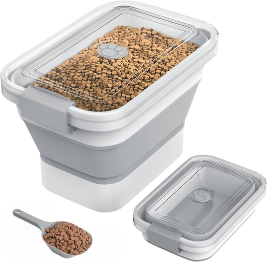 20-23 Lbs Dog Food Storage Container,Collapsible Dog Food Container