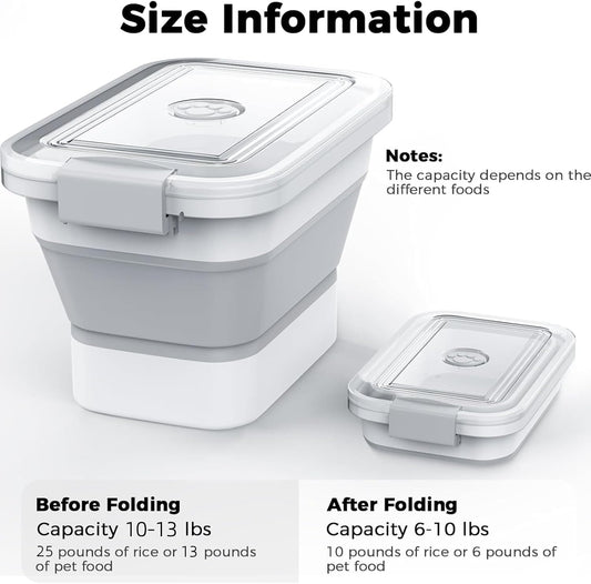 20-23 Lbs Dog Food Storage Container,Collapsible Dog Food Container