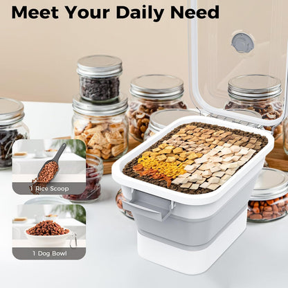 20-23 Lbs Dog Food Storage Container,Collapsible Dog Food Container