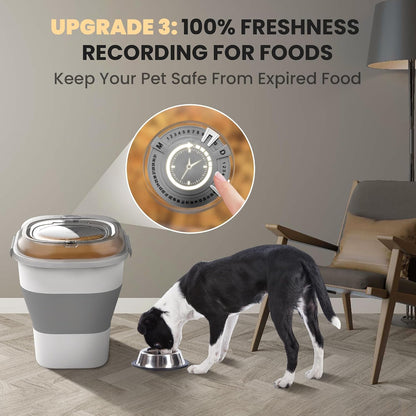 20-23 Lbs Dog Food Storage Container,Collapsible Dog Food Container