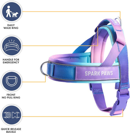 No Pull Front Clip Dog Harness - Easy On, Padded and Lightweight