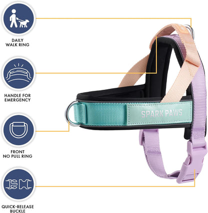 No Pull Front Clip Dog Harness - Easy On, Padded and Lightweight