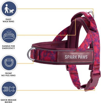 No Pull Front Clip Dog Harness - Easy On, Padded and Lightweight