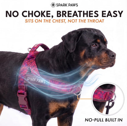 No Pull Front Clip Dog Harness - Easy On, Padded and Lightweight