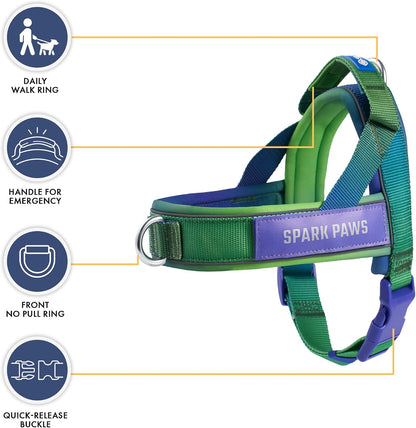 No Pull Front Clip Dog Harness - Easy On, Padded and Lightweight