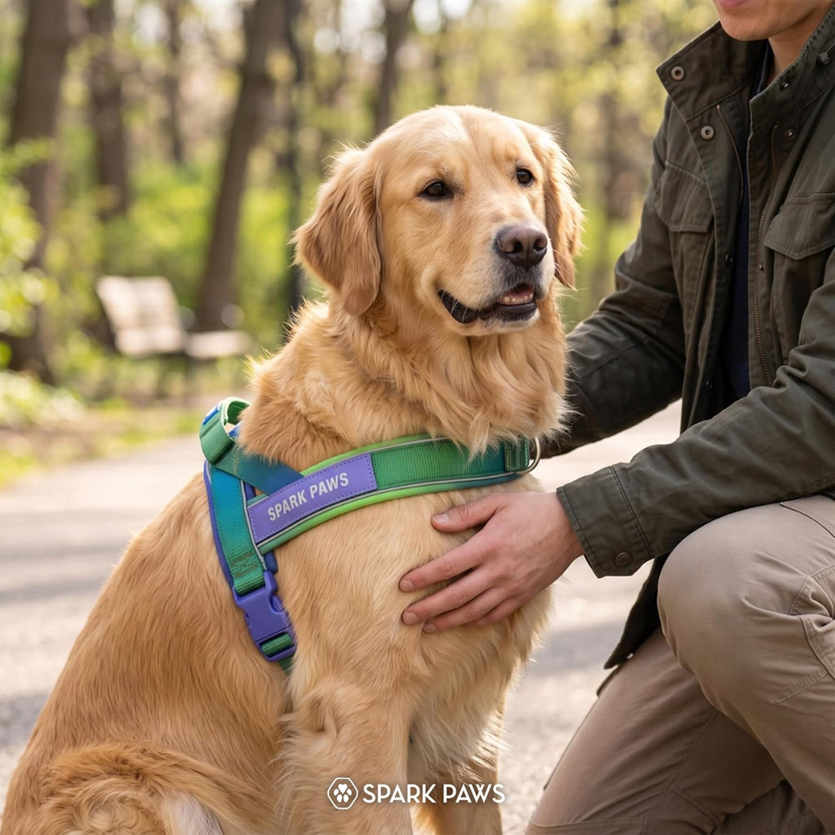 No Pull Front Clip Dog Harness - Easy On, Padded and Lightweight