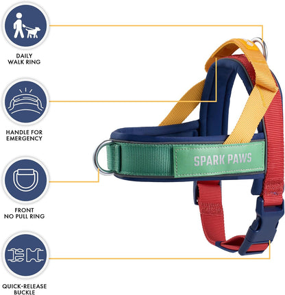 No Pull Front Clip Dog Harness - Easy On, Padded and Lightweight