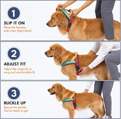 No Pull Front Clip Dog Harness - Easy On, Padded and Lightweight