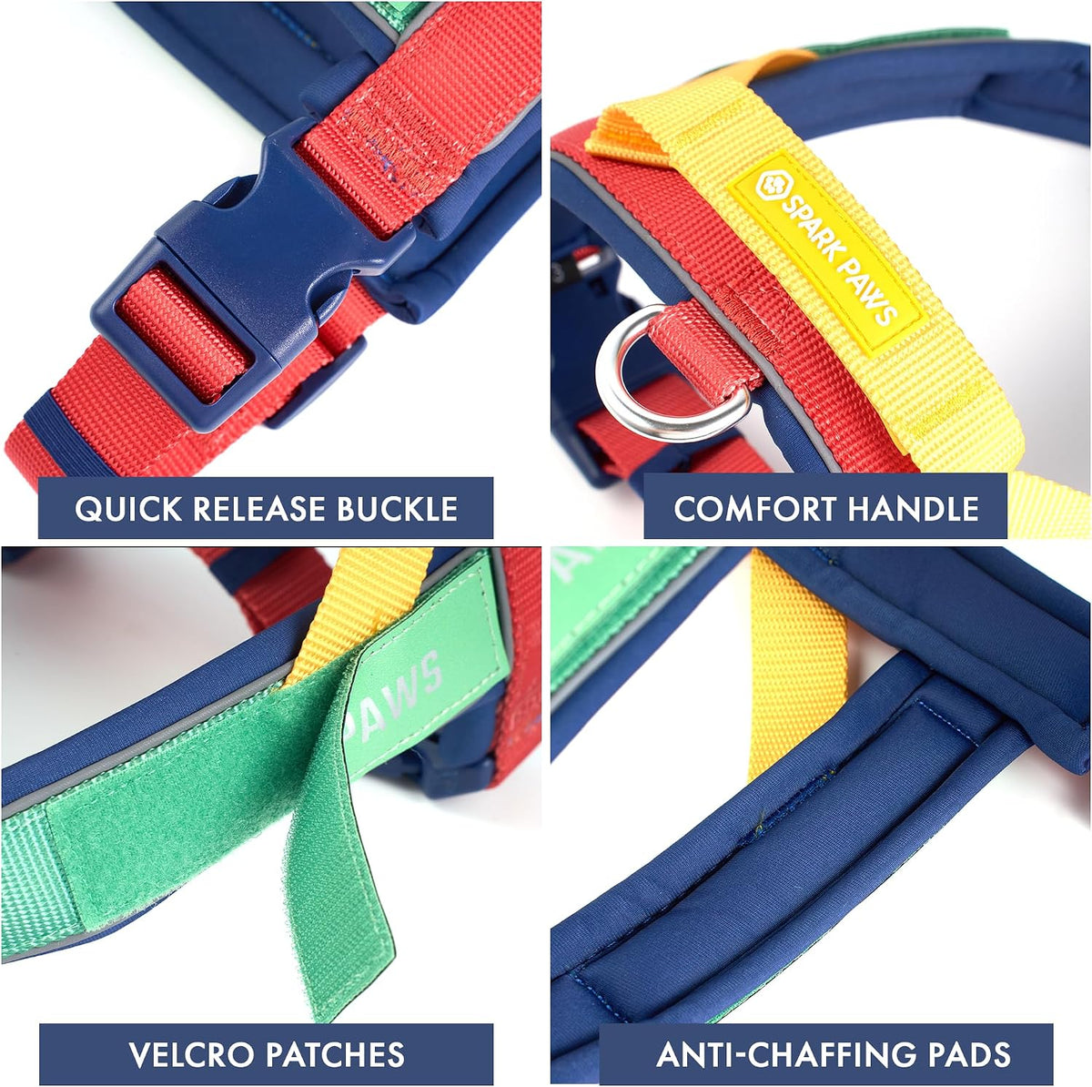 No Pull Front Clip Dog Harness - Easy On, Padded and Lightweight