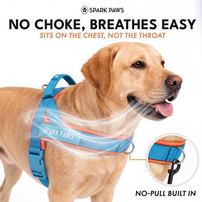 No Pull Front Clip Dog Harness - Easy On, Padded and Lightweight