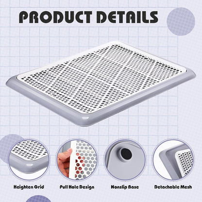 Dog Pee Pad Holder Tray with Mesh Potty Training, 19.69 x 14.17 Inch