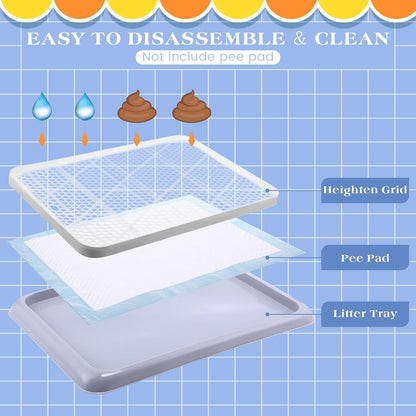 Dog Pee Pad Holder Tray with Mesh Potty Training, 19.69 x 14.17 Inch