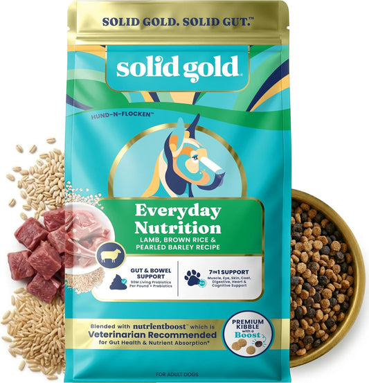 Solid Gold Lamb Dry Dog Food for Adult & Senior Dogs, Probiotics, 22LB
