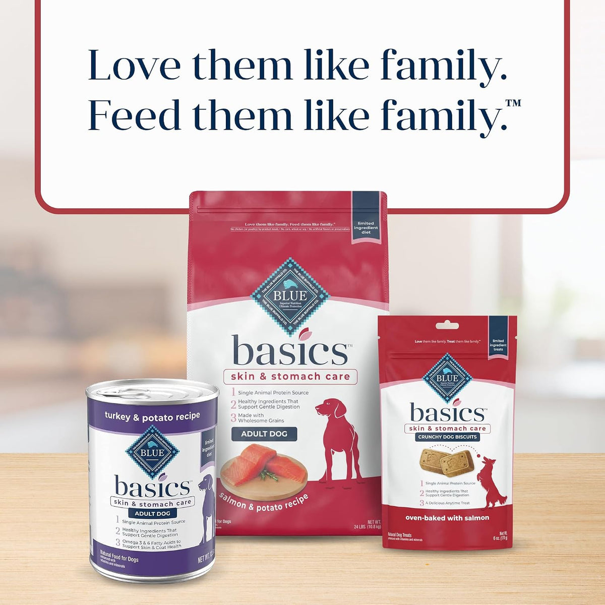 Blue Buffalo Basics Salmon Skin & Stomach Care Dog Biscuits, 6 oz
