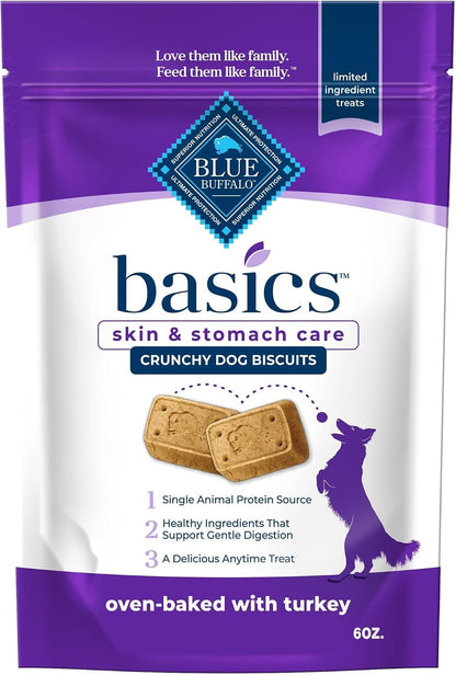 Blue Buffalo Basics Salmon Skin & Stomach Care Dog Biscuits, 6 oz