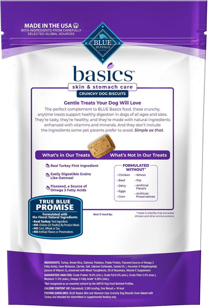 Blue Buffalo Basics Salmon Skin & Stomach Care Dog Biscuits, 6 oz