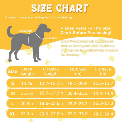 Dog Raincoat, Adjustable Puppy Rain Jacket with Hooded, Lightweight Waterproof Dog Rain Coat for Large Medium Small Dogs(Yellow, Small)