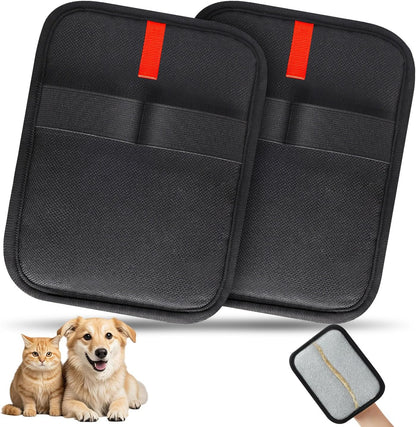 1 Pcs Pet Hair Removal Gloves, Reusable Electrostatic Pet Cat Dog Hair Remover Grooming Gloves Brush Tool for Couch, Furniture, Carpet, Car Seat (1 Pack Black)