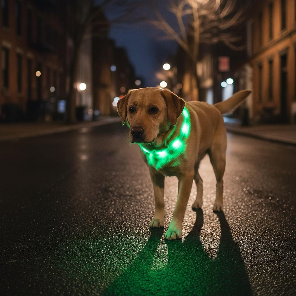 LED Dog Collar,USB Rechargeable Glowing Dog Collars, Light Up Collar Improved Pet Safety &Visibility at Night, 3 Flashing Modes,Water-Resistant LED Lighted Fits for Small Medium Large Dogs