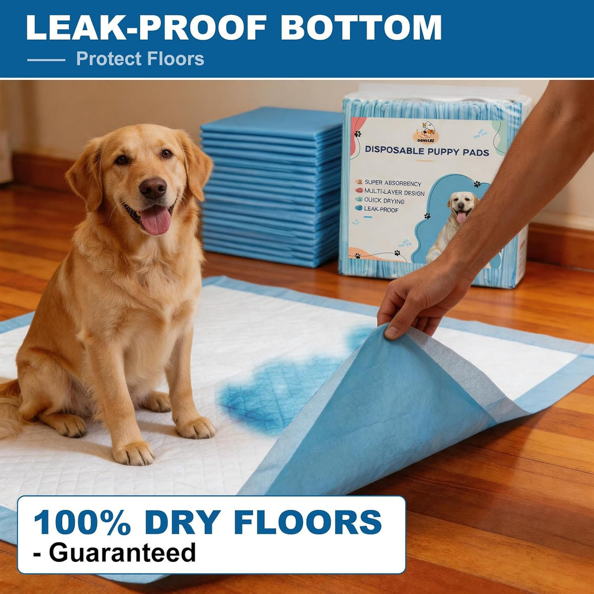 XXXL Dog Pee Pads Extra Large 36"x36", Heavy Duty XXL Puppy Pads for Large Dogs, Super Absorbent Potty Pads & Pet Training Mats