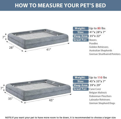 WNPETHOME XL Extra Large Orthopedic for Senior Dog Bed Comfy Sleeping